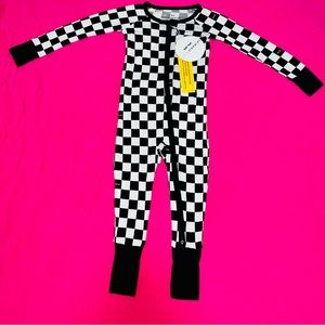 Little Sleepies Cool Checks Bamboo Pajama Zippy-18/24M-NWT